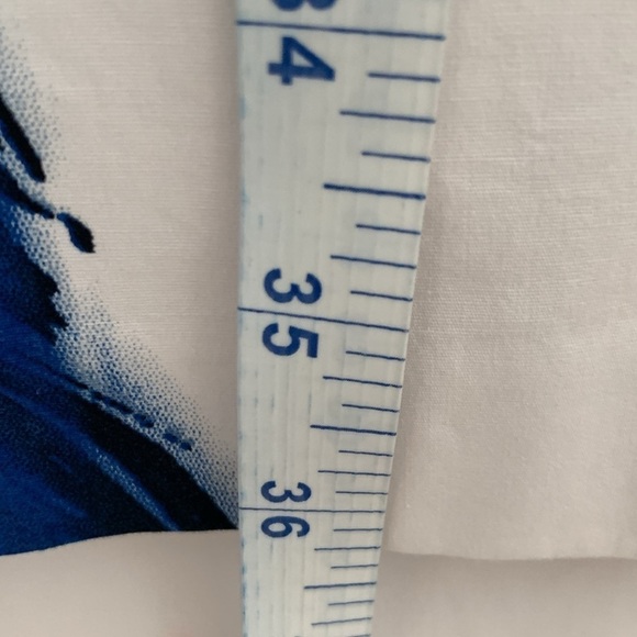 Tahari Sleeveless Blue Abstract Sheath Dress w/ Tie. Colorful Zipper. Size 4 - Picture 12 of 12